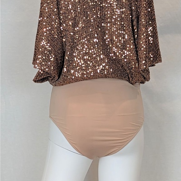 17. Sequined bodysuit mocha gold - Picture 7 of 7
